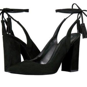 GUESS Black Tie-Up High Heels